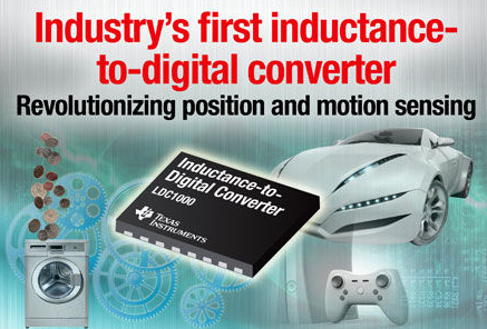 TI推出业界首款电感数字转换器 革新位置及运动传感技术