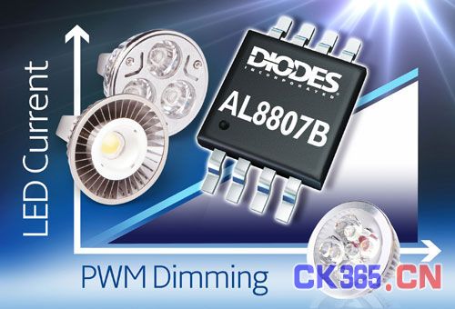 Diodes推出可调光降压LED驱动器AL8807B