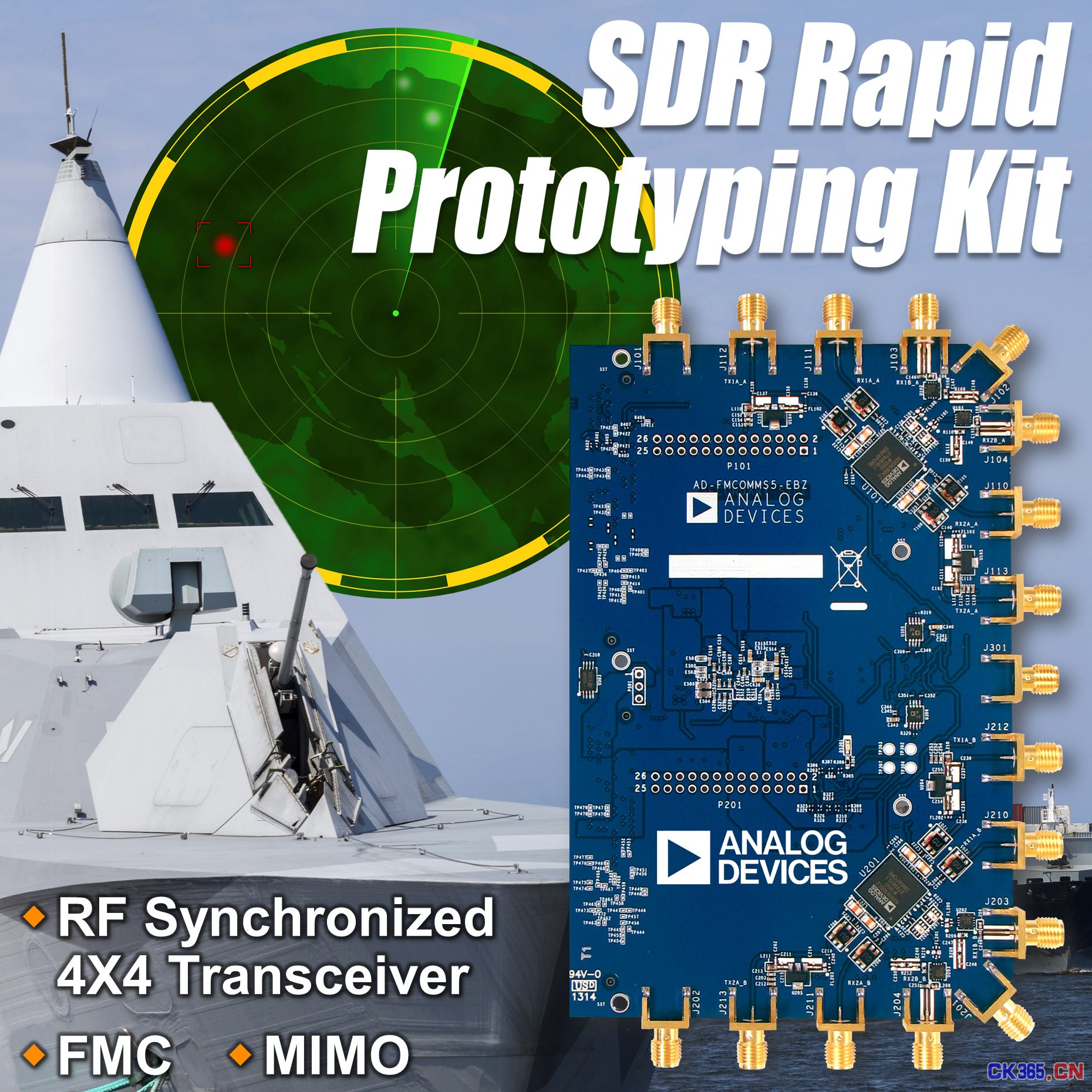 SDR用首款同步射频收发器快速原型制作套件上市