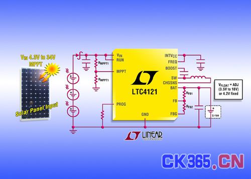 Linear新推400mA同步降压型电池充电器LTC4121